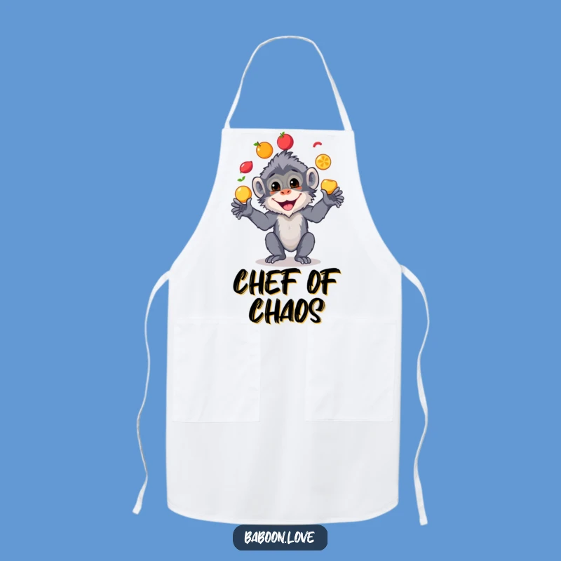 Funny Baboon Fruit Juggling Apron - Cook with Comedy!