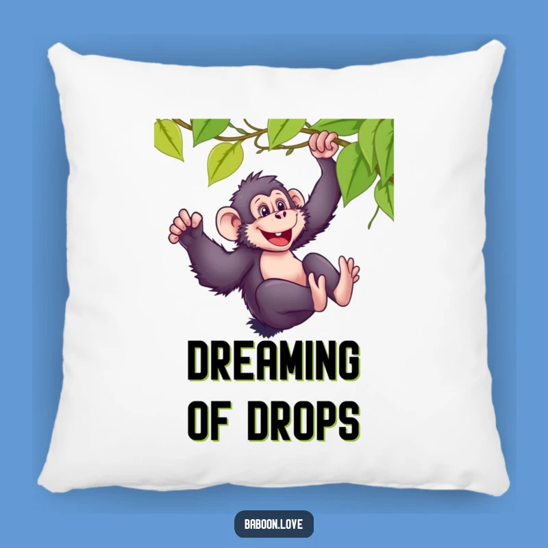 Funny Baboon Sliding Pillow, Comfy Primate Decor for Playful Relaxation