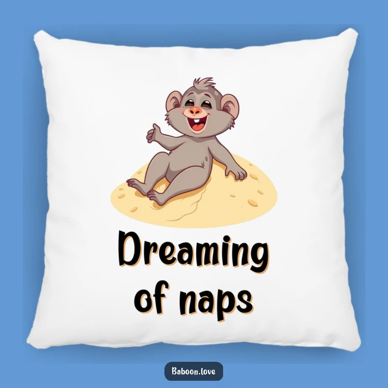 Funny Baboon Dune Sliding Pillow - Cozy Comfort & Desert Laughs!