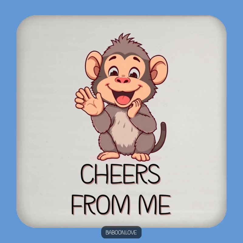Funny Baboon Clap Coaster: Protect Surfaces with Primate Delight