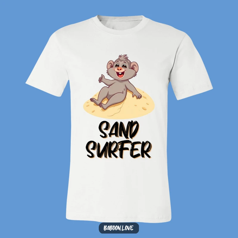 Funny Giggling Baboon Dune Sliding T-Shirt - Desert Fun Tee!