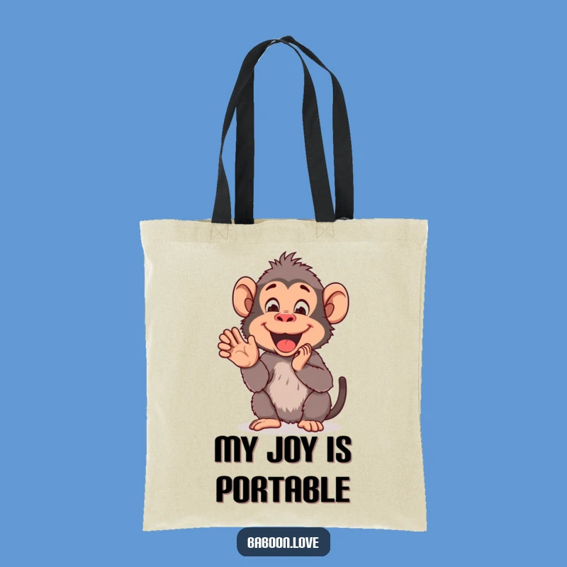 Funny Baboon Clap Tote Bag: Carry Your Delight Everywhere